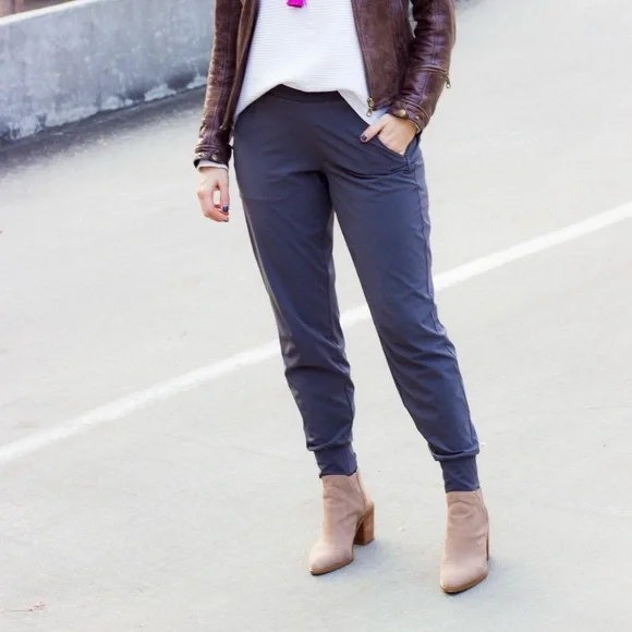 Athleta Soho (original) Lined Joggers-Charcoal - Picture 2 of 15